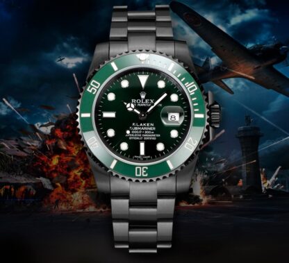 Rolex matte black carbon steel king