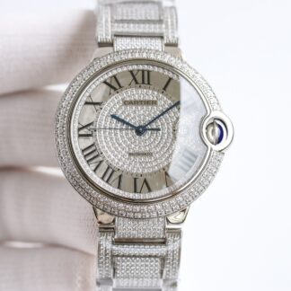 Cartier luxury blue balloon full diamond series mechanical watch