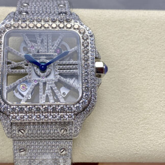 Cartier Santos Hollow Diamond Series Mechanical Watch