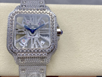 Cartier Santos Hollow Diamond Series Mechanical Watch