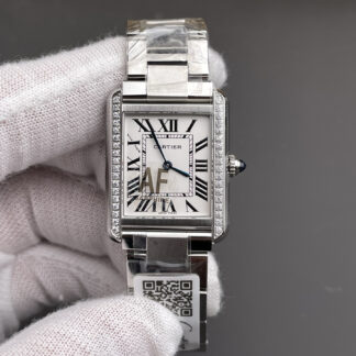 Cartier Tank Series Diamond Bezel Watch