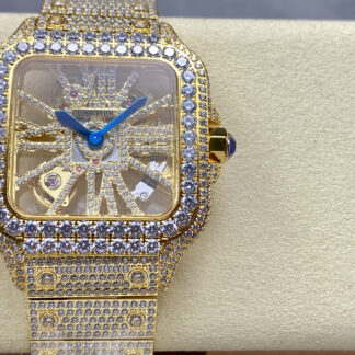Cartier Santos Hollow Full Diamond Series Watch