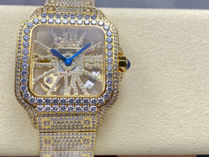 Cartier Santos Hollow Full Diamond Series Watch