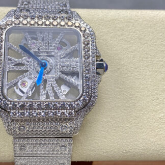 Cartier Santos hollow full diamond series mechanical watch