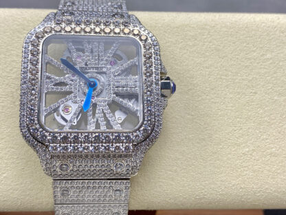 Cartier Santos hollow full diamond series mechanical watch