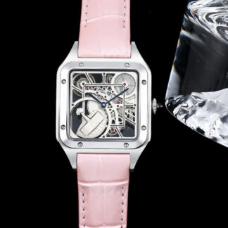 Cartier Santos Skeleton Series Elegant Mechanical Watch