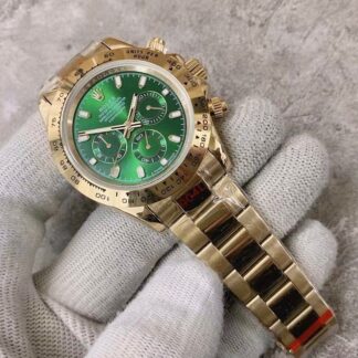 Rolex Daytona with all-gold green dial