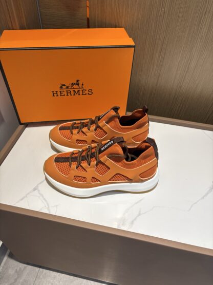 Hermes orange stylish simple casual sports shoes