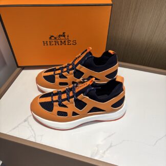 Hermes orange blue fashion simple casual sports shoes