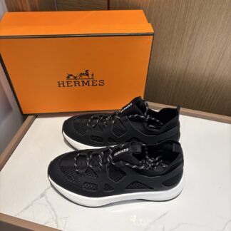 Hermes black stylish simple casual sports shoes