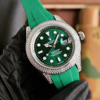 Rolex fully customized curved bezel perfectly fits the wrist