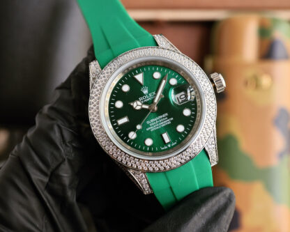Rolex fully customized curved bezel perfectly fits the wrist