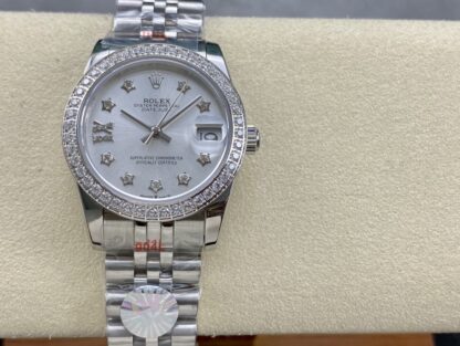 Rolex women's model with single calendar and chronograph, 31mm diameter