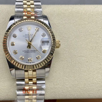 Rolex women's model with single calendar and chronograph, 31mm diameter