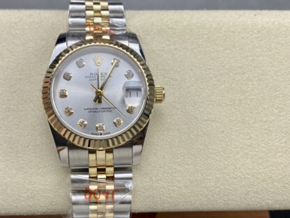 Rolex women's model with single calendar and chronograph, 31mm diameter
