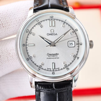 Omega watch with imported cowhide strap and original clasp