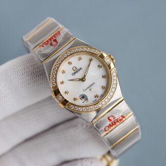 Omega women's Constellation series 28mm quartz wristwatch