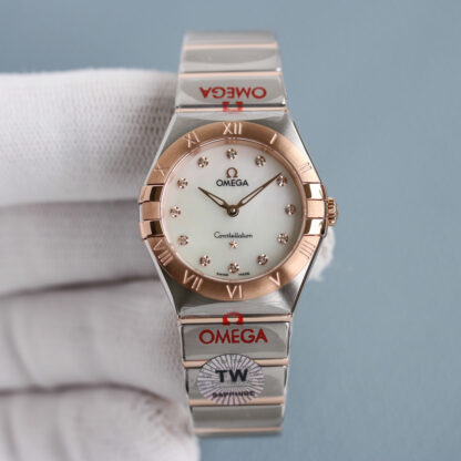 Omega women's Constellation series 28mm quartz wristwatch