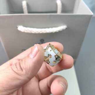 Vivienne Westwood White Rubber Wide Ring