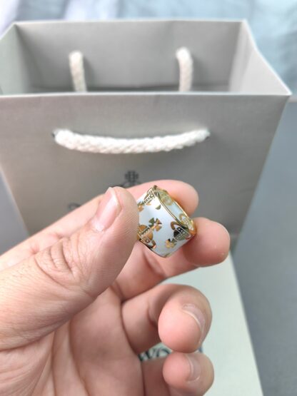 Vivienne Westwood White Rubber Wide Ring