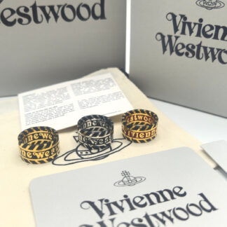 Vivienne Westwood Poker Chip Stripe Alphabet Ring