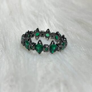 Vivienne Westwood Multi-Saturn Green Diamond Ring