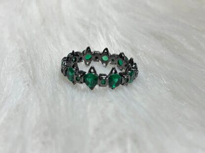 Vivienne Westwood Multi-Saturn Green Diamond Ring