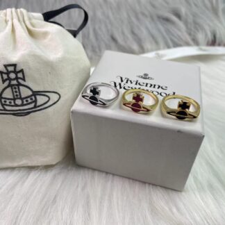 Vivienne Westwood Black Lacquer Saturn Ring