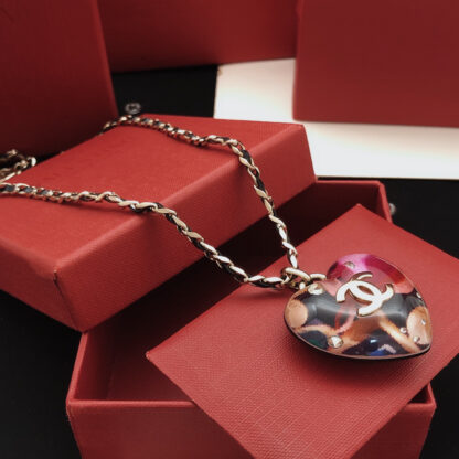 Chanel Colorful Heart Necklace - Image 2