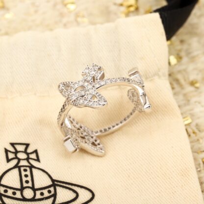 Vivienne Westwood Full Diamond 3 Saturn Ring