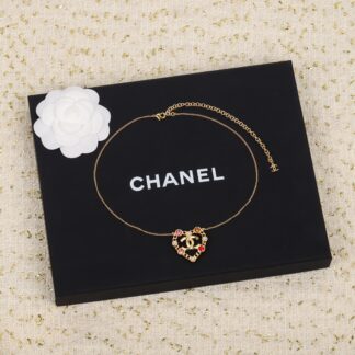 Chanel Colored Diamond Heart Necklace