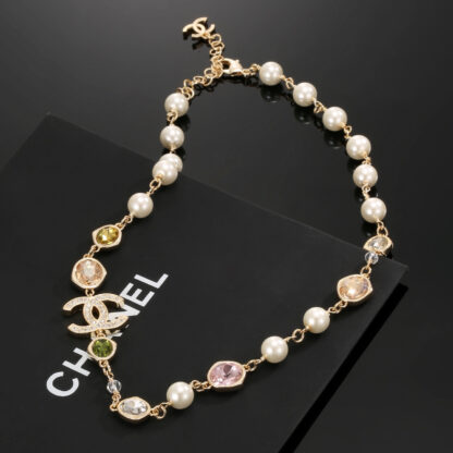 Chanel Colored Diamond Pearl Necklace - Image 2