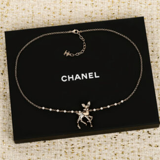 Chanel Large Deer Pearl Necklace