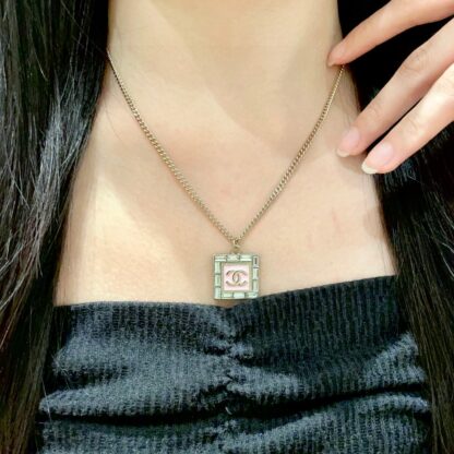 Chanel Square Double C Necklace - Image 2