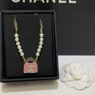 Chanel Pink Box Necklace