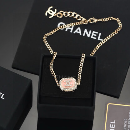 Chanel Pink Box Necklace