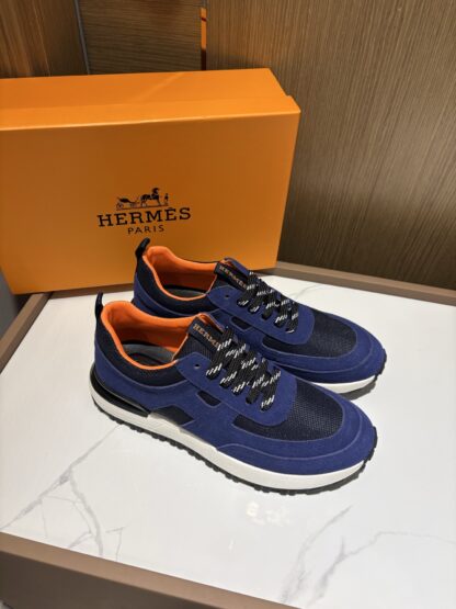 Hermès men's blue and black breathable sports shoes - Image 2