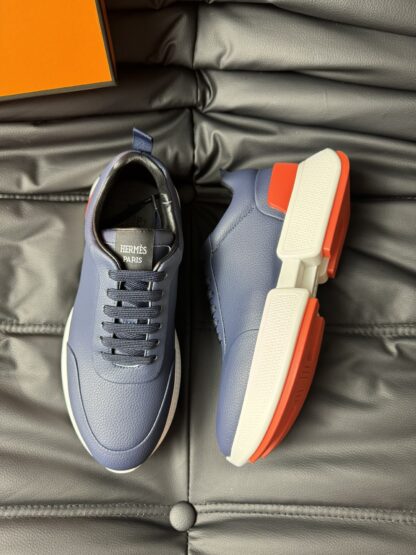 Hermès Dark Blue Premium Ultra Lightweight Sneakers - Image 2