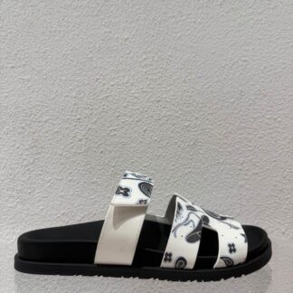 Hermès blue and black couple woven sandals