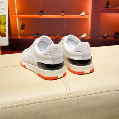 Hermès France Paris catwalk white and gray classic casual shoes - Image 2