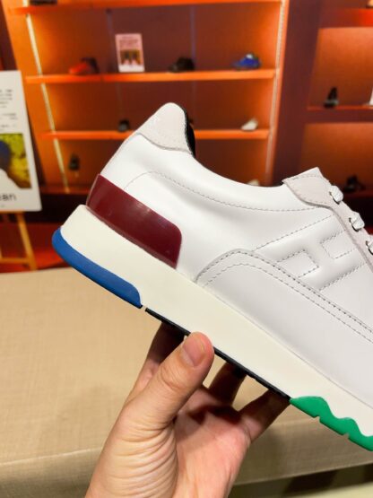 Hermes white grey French Paris catwalk simple casual shoes - Image 2