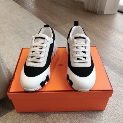 Hermes men's white and black fashion casual sports shoes - Image 2