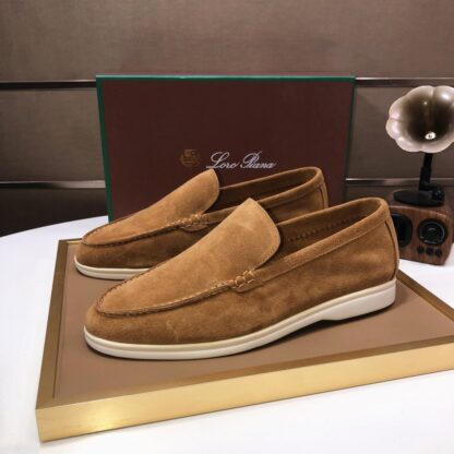 Hermès couple brown high-end classic loafers - Image 2