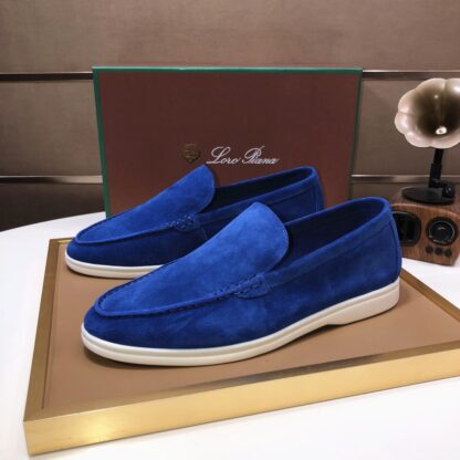 Hermès couple blue high-end classic loafers - Image 2