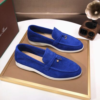 Hermès dark blue couple's high-end classic loafers - Image 2