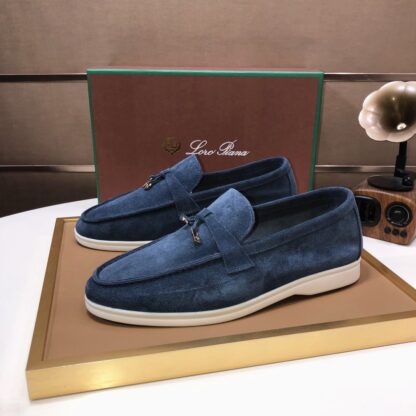Hermès blue couple high-end classic loafers - Image 2