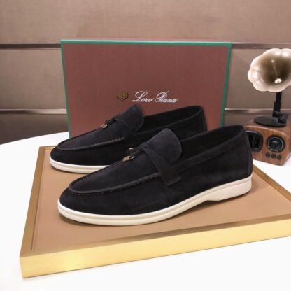 Hermes light black couple's high-end classic loafers - Image 2