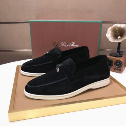 Hermès black couple's high-end classic loafers - Image 2