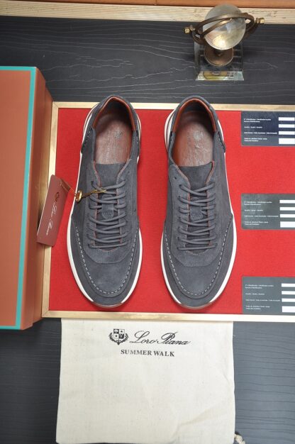 Hermès classic dark grey cashmere loafers - Image 2