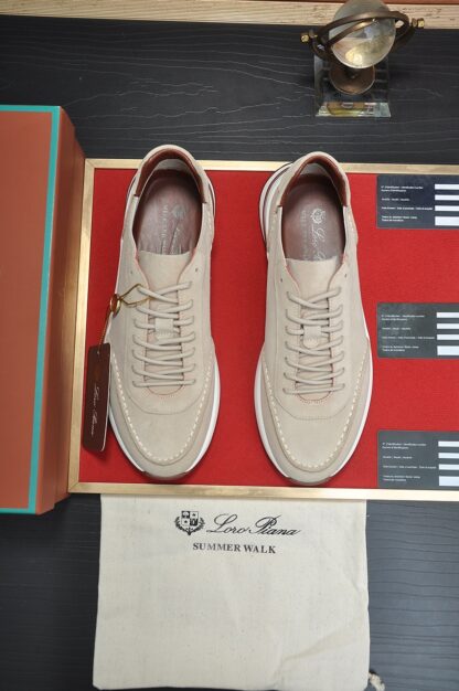 Hermès classic apricot cashmere sneakers - Image 2